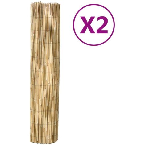 vidaXL Clôtures en roseau 2 pcs 150x500 cm