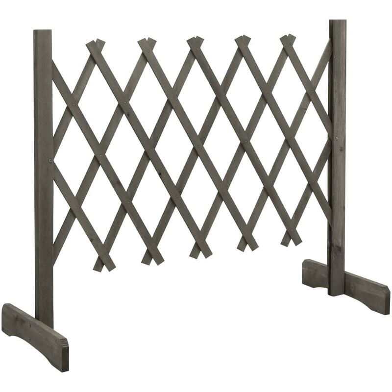 Inlife Clôture en treillis de jardin Gris 120x60 cm Bois de sapin