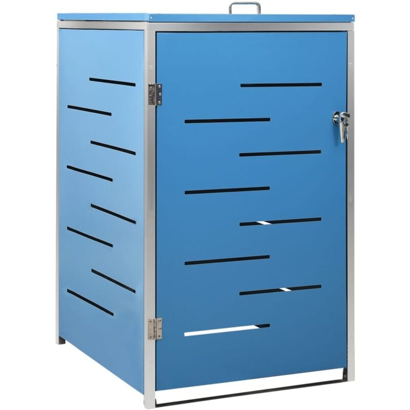 

Cobertizo contenedor basura individual acero inox 69x77,5x115cm - Azul - Vidaxl