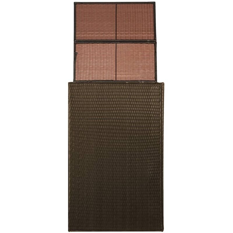 

Cobertizo contenedor de basura poli ratán marrón 76x78x120 cm - Marrón - Vidaxl