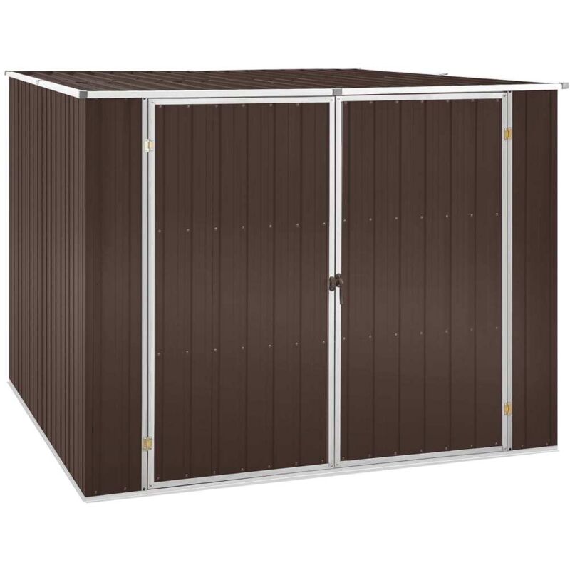 

Cobertizo de jardín acero galvanizado marrón 195x198x159 cm - Marrón - Vidaxl