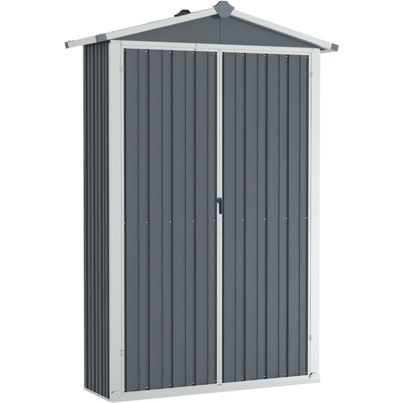 

vidaXL Cobertizo de jardín acero galvanizado gris 107,5x46x183 cm - Gris