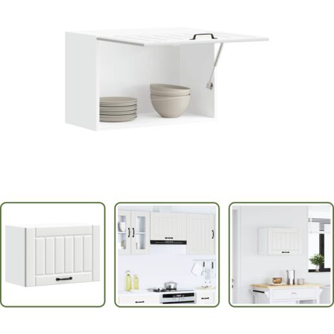 vidaXL Cocina -  Armario de pared de cocina Lucca madera ingeniería blanca