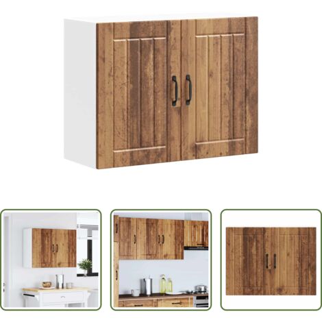 vidaXL Cocina -  Armario de pared de cocina Lucca madera vieja