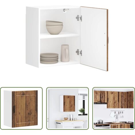 vidaXL Cocina -  Armario de pared de cocina Lucca madera vieja