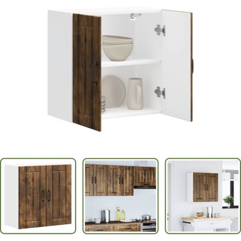 vidaXL Cocina -  Armario de pared de cocina Lucca roble ahumado