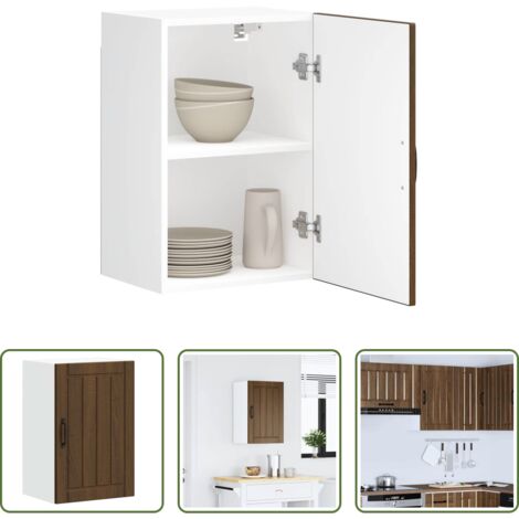 vidaXL Cocina -  Armario de pared de cocina Lucca roble marrón