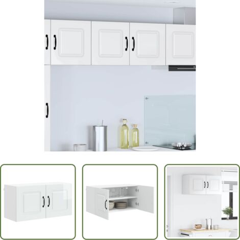 vidaXL Cocina moderna -  Mueble de Cocina Kalmar brillante 80 x 31 x 40 cm