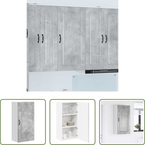 vidaXL Cocina moderna -  Mueble de Cocina Kalmar Gris Concreto 50 x 31 x 100 cm