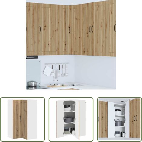 vidaXL Cocina moderna -  Mueble de Cocina Roble artesanal 57 x 57 x 100 cm