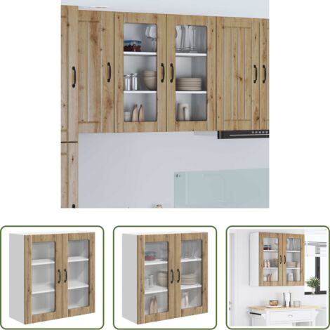 vidaXL Cocina moderna -  Mueble de Cocina Roble artesanal 80 x 31 x 80 cm