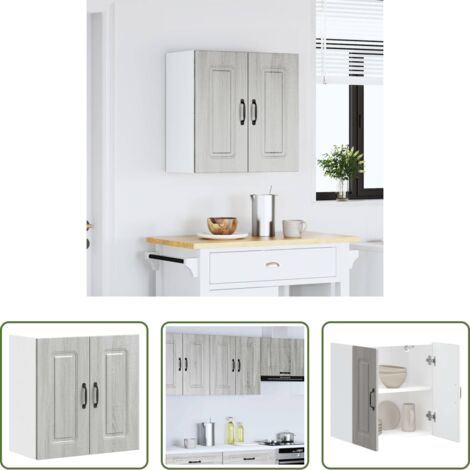 vidaXL Cocina -  Mueble de pared de cocina Kalmar madera ingeniería sonoma gris