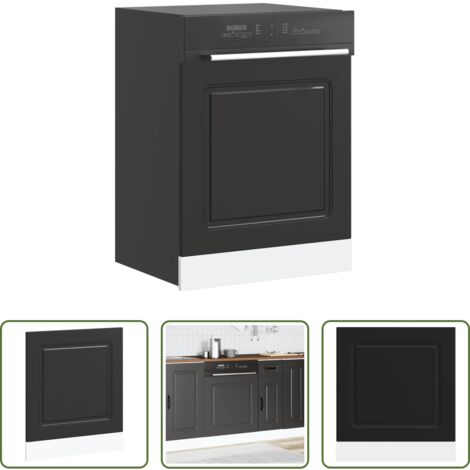vidaXL Cocina -  Panel para lavavajillas Kalmar negra 60x1,5x67 cm
