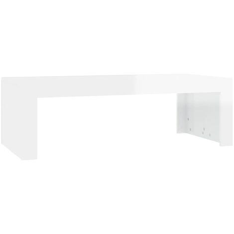 main image of "vidaXL Coffee Table White 110x50x35 cm Chipboard - White"
