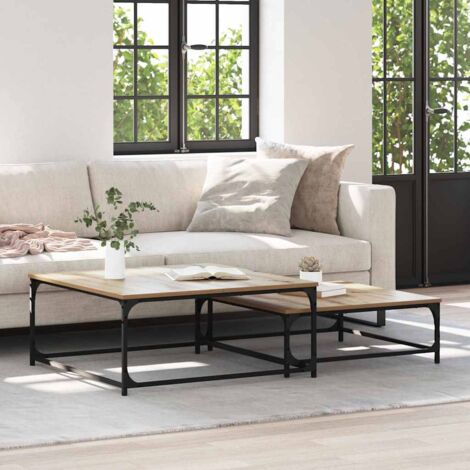 vidaXL  Coffee Table  2 pcs Artisan Oak Engineered Wood