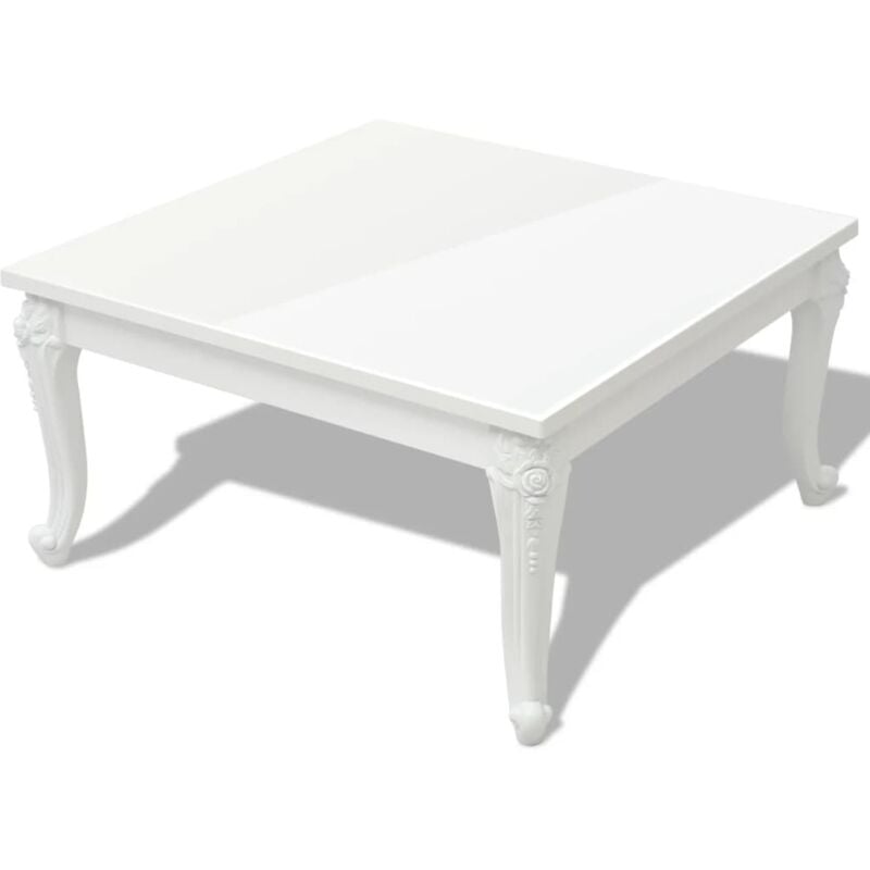 Coffee Table 80x80x42 cm High Gloss White Vidaxl