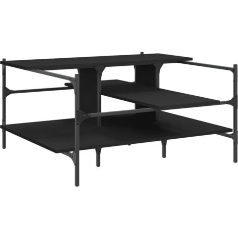 vidaXL Coffee Table Black 100x100x48,5 cm Engineered Wood