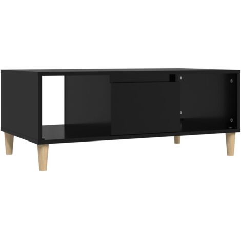 vidaXL Coffee Table Black 90x50x36,5 cm Engineered Wood