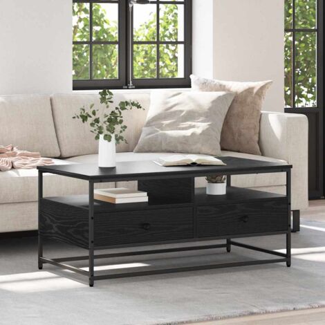 vidaXL  Coffee Table  Black Oak 100 x 51 x 45 cm Engineered Wood
