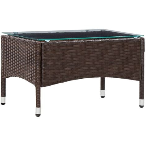 vidaXL Coffee Table Brown 60x40x36 cm Poly Rattan