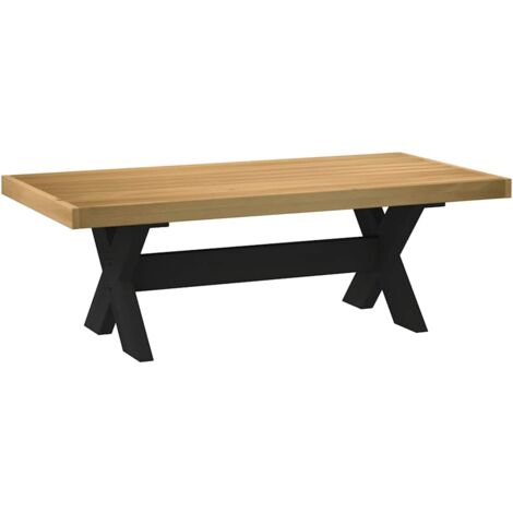vidaXL Coffee Table NOAIN X-Shaped Legs 120x60x40 cm Solid Wood Pine