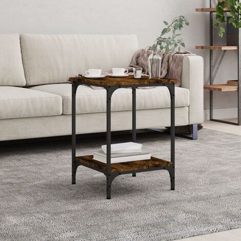 vidaXL  Coffee Table Smoked Oak 40x40x55 cm Engineered Wood