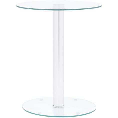 vidaXL Coffee Table Transparent 40 cm Tempered Glass