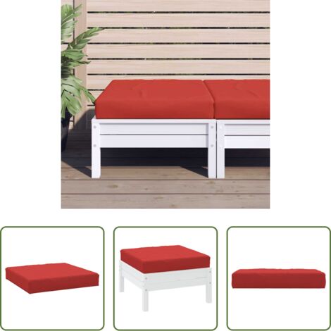 vidaXL Cojín de jardín -  Cojín para sofá de palets tela Oxford rojo 60x60x9,5 cm