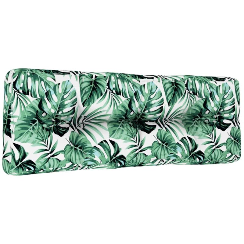 

vidaXL Cojín de Sofá de Jardín Tela 120x40x12 cm Patrón de Hojas - Multicolor