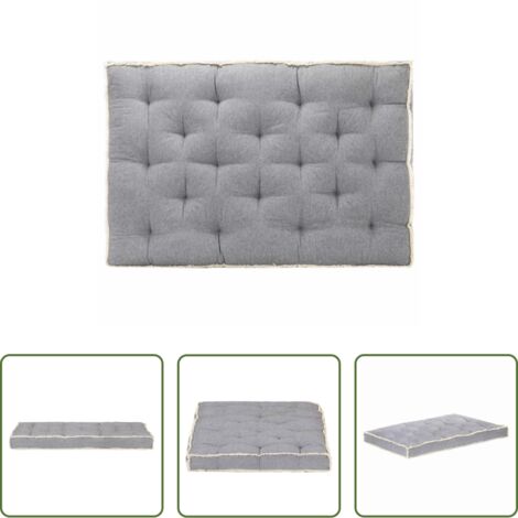 vidaXL Cojín decorativo -  Cojín para sofá de palets gris antracita 120x80x10 cm