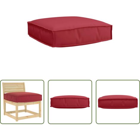 vidaXL Cojín exterior -  Cojín Rojo vino 60 x 60 x 12 cm Tela Oxford