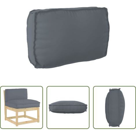 vidaXL Cojín impermeable -  Cojín Antracita 70 x 40 x 12 cm Tela Oxford