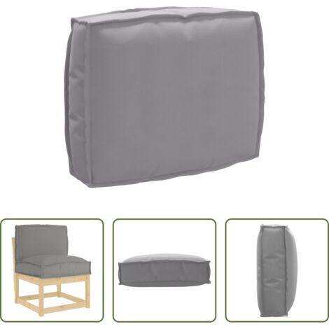 vidaXL Cojín interior -  Cojín Gris 50 x 40 x 12 cm Tela Oxford