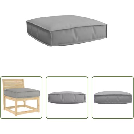 vidaXL Cojín interior -  Cojín Gris 60 x 60 x 12 cm Tela Oxford