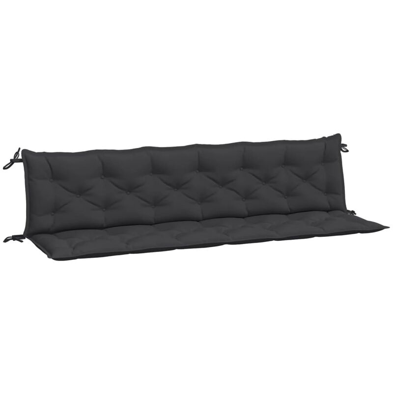 

vidaXL Cojín para balancín tela negro 200 cm - Negro