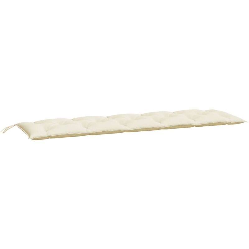 

vidaXL Cojín para banco de jardín tela blanco crema 180x50x7 cm - Blanco