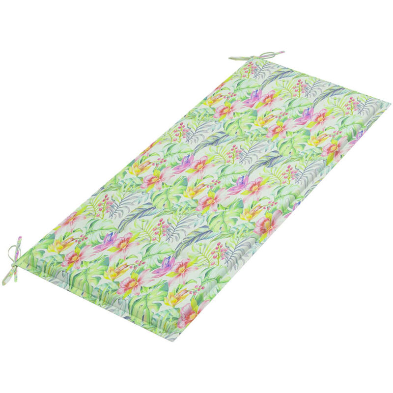 

Cojín para banco de jardín tela estampado de hoja 120x50x4 cm - Multicolor - Vidaxl