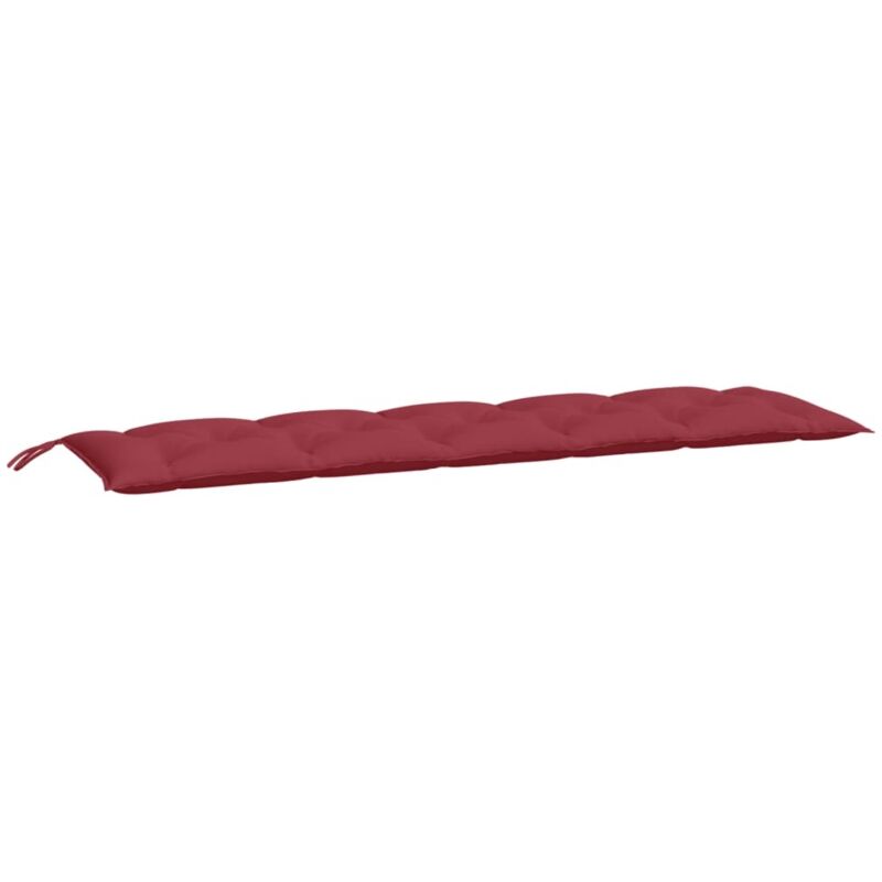 

vidaXL Cojín para banco de jardín tela rojo vino tinto 180x50x7 cm - Rojo