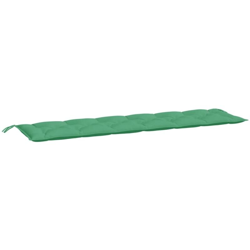 

vidaXL Cojín para banco de jardín tela verde 200x50x7 cm - Verde