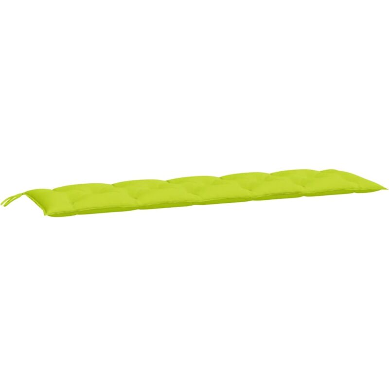 

vidaXL Cojín para banco de jardín tela verde brillante 180x50x7 cm - Verde