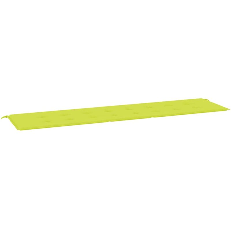 

vidaXL Cojín para banco de jardín tela verde brillante 200x50x4 cm - Verde