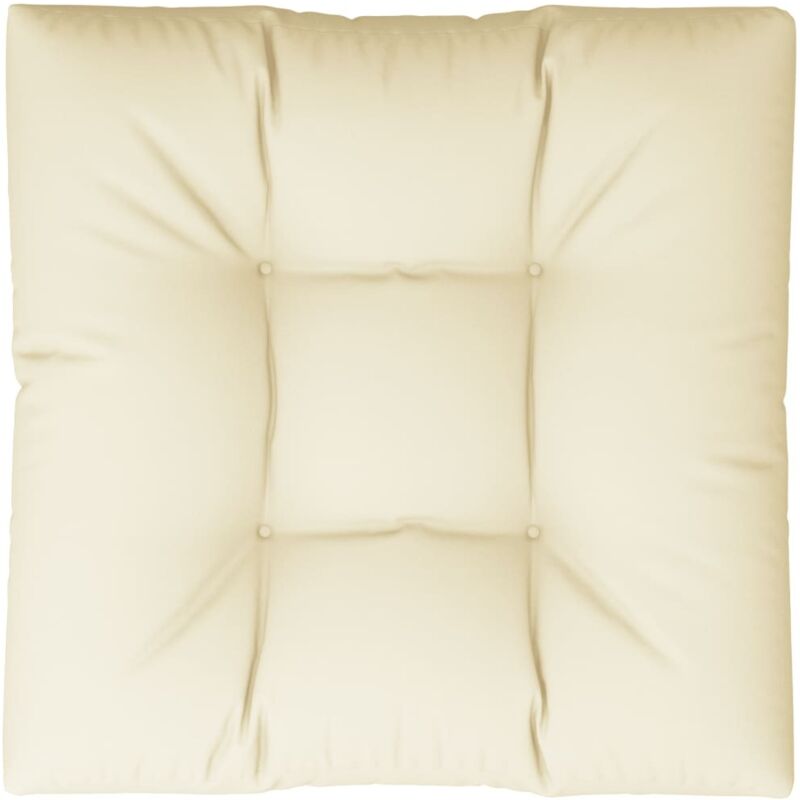 

vidaXL Cojín para sofá de palets crema 80x80x12 cm - Crema