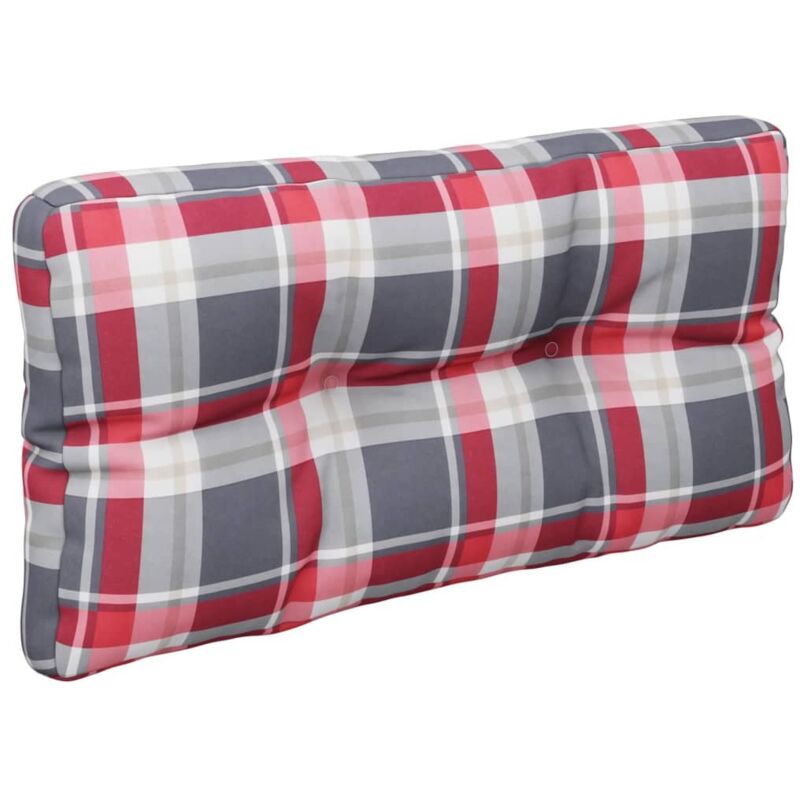 

Cojín para sofá de palets estampado a cuadros rojo 70x40x12 cm - Multicolor - Vidaxl