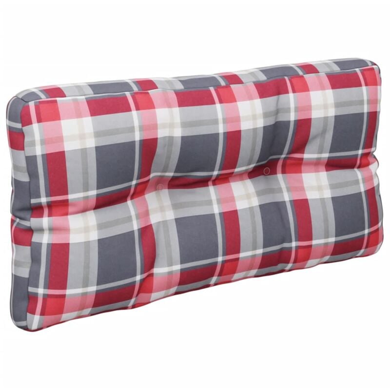 

Cojín para sofá de palets estampado a cuadros rojo 80x40x12 cm - Multicolor - Vidaxl