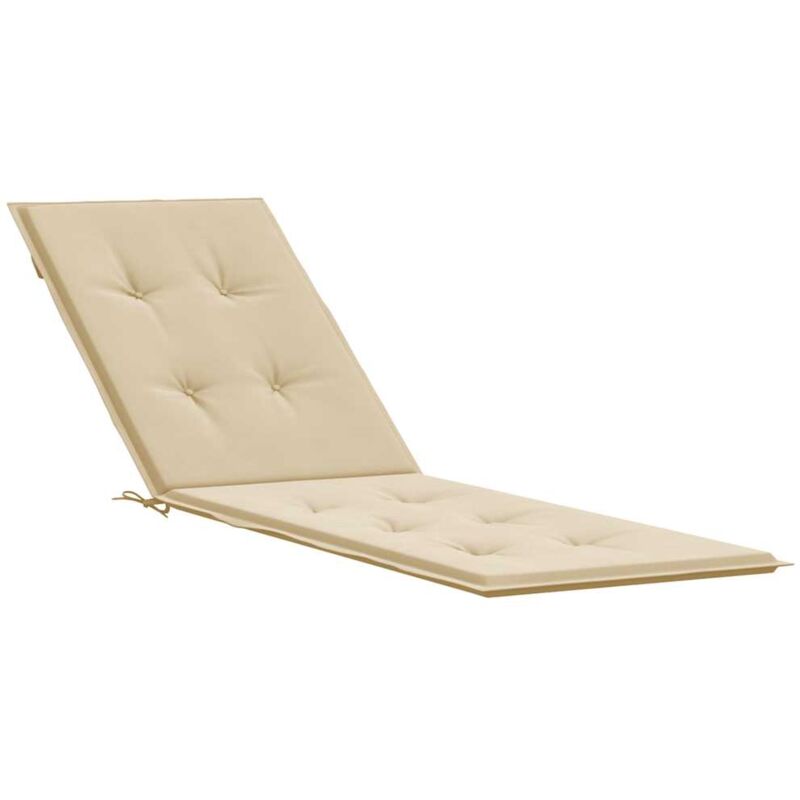 

vidaXL Cojín para tumbona beige (75+105)x50x4 cm - Beige