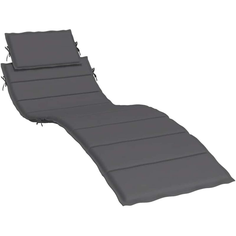 

vidaXL Cojín para tumbona gris antracita 186x58x4 cm - Antracita