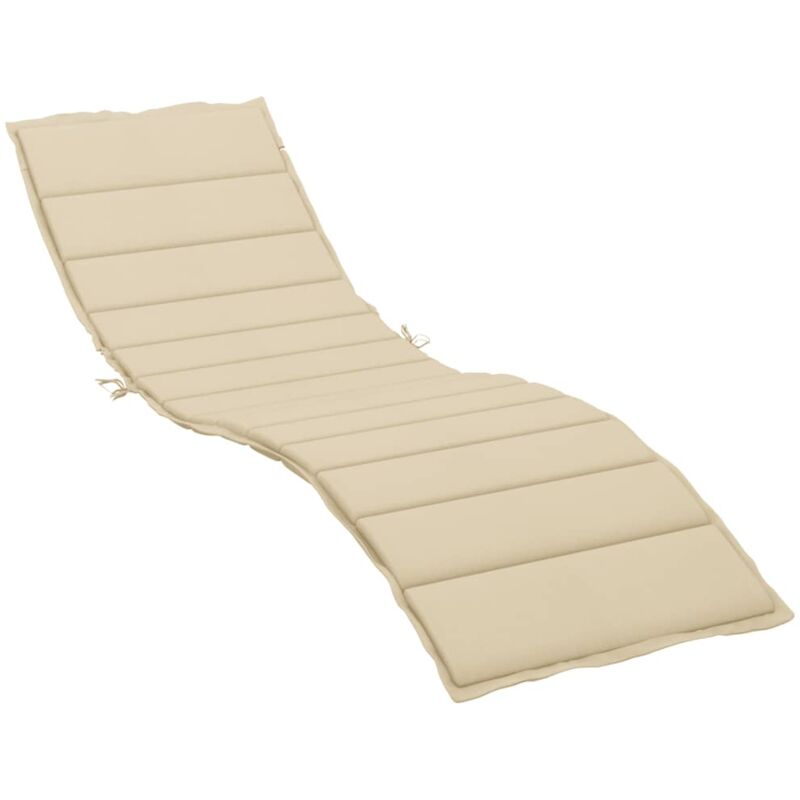 

vidaXL Cojín para tumbona tela beige 200x50x4 cm - Beige