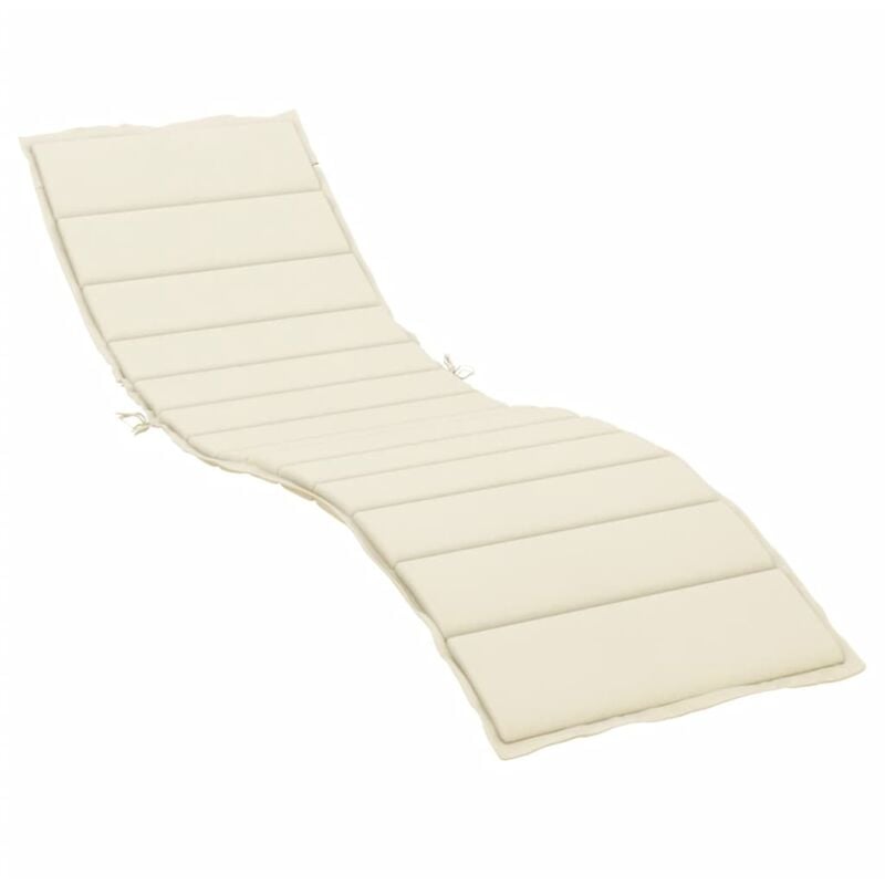 

vidaXL Cojín para tumbona tela color crema 200x50x4 cm - Crema