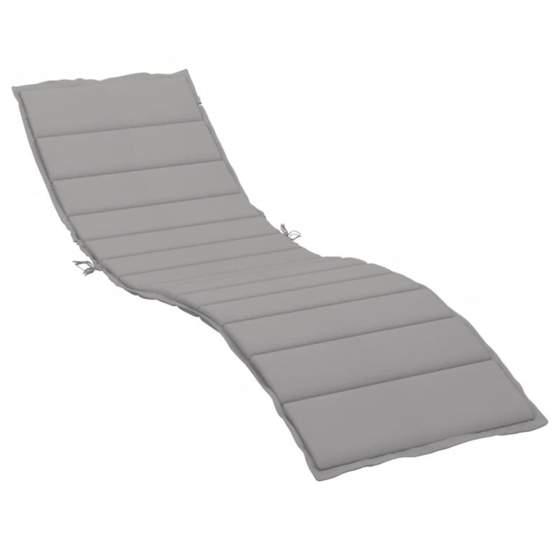 

vidaXL Cojín para tumbona tela gris 200x60x4 cm - Gris