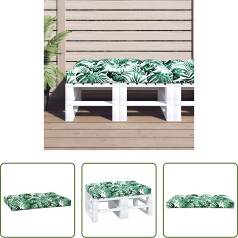 vidaXL Cojín verde -  Cojín de asiento de jardín de tela verde 120x80x12 cm